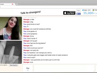 Omegle shocked chick