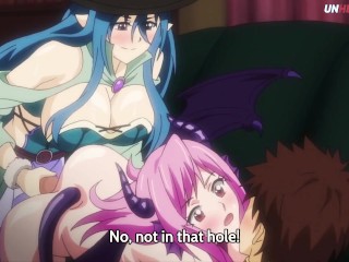 Uncensored Hentai | Double penetration to a young