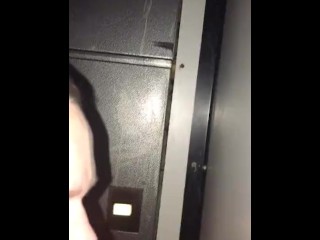 swallowing a humongous, meaty dong at a Glory Hole in an adult arcade