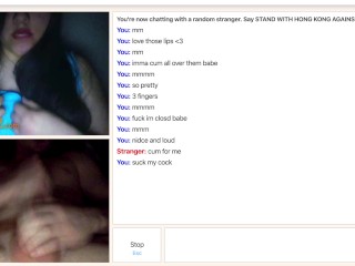 Omegle lady Sticks Tongue Out For spunk