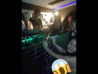 Drunk girl dancing in the disco!!