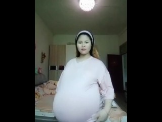 Gigantic Pregnant Belly Asian
