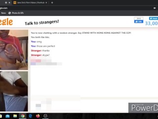 Horny omegle girl wants us to use skype instead (shows boobs)