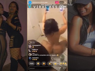 blac chyna momma twerking naked on live