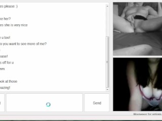 Undecided girl watches us and finally flashes pussy on Omegle