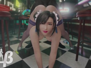 Tifa Learning How To Manage A Diner (Animation W/Sound)