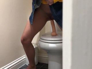 Brother Caught teen Step Sister Masturbating - Toilet Spy Cam